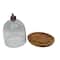 5.5" Glass Cloche with Pumpkin Knob & Wood Base by Ashland®